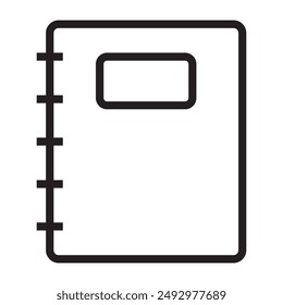 Icono de línea de cuaderno. Ilustración vectorial.