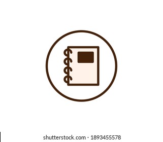 Notebook line icon. Vector symbol in trendy flat style on white background. Office sing for design.