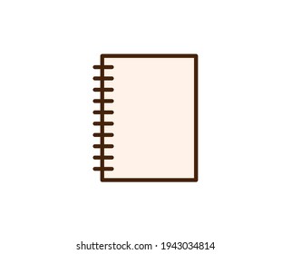 Notebook line icon. Vector symbol in trendy flat style on white background. Office sing for design.