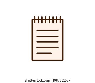 Notebook line icon. Vector symbol in trendy flat style on white background. Office sing for design.