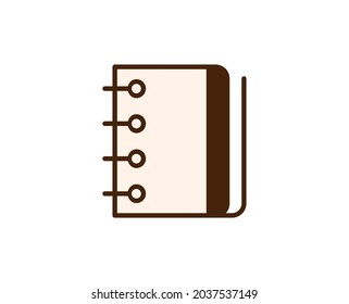Notebook line icon. Vector symbol in trendy flat style on white background. Office sing for design.