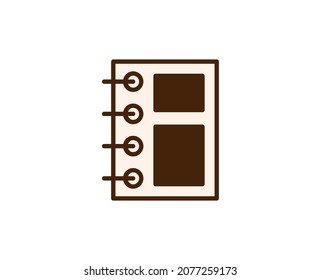 Notebook line icon. Vector symbol in trendy flat style on white background. Office sing for design.