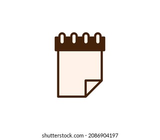 Notebook line icon. Vector symbol in trendy flat style on white background. Office sing for design.