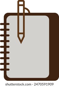 Notebook line icon. Vector symbol in trendy flat style on white background. Office sing for design.