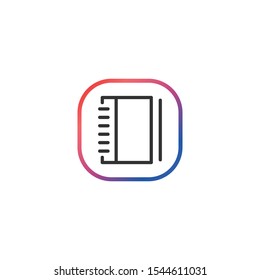 notebook  - Line Vector Icon