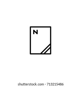 Notebook line vector icon