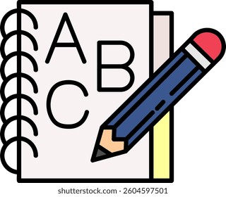 Notebook Line vector Icon Design