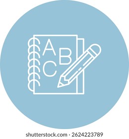Notebook Line vector Icon Design