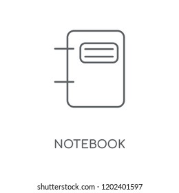 Notebook linear icon. Notebook concept stroke symbol design. Thin graphic elements vector illustration, outline pattern on a white background, eps 10.