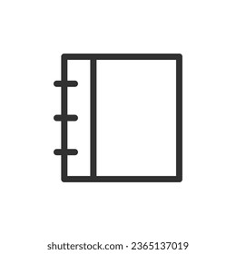 Notebook, linear icon. Line with editable stroke
