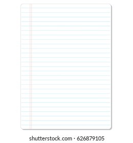 Notebook Lined Paper Background Or Texture