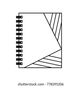 notebook with lines vector illustration