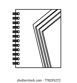notebook with lines  vector illustration