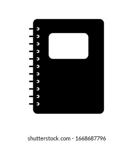 Notebook logo. Vector icon on white background