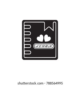 notebook of lovers icon. Valentine's Day elements. Premium quality graphic design icon. Simple love icon for websites, web design, mobile app, info graphics on white background