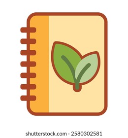 A notebook made from recycled paper representing eco friendly office supplies