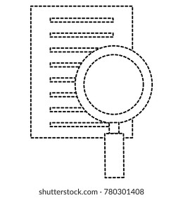 notebook with magnifying glass