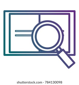 notebook with magnifying glass