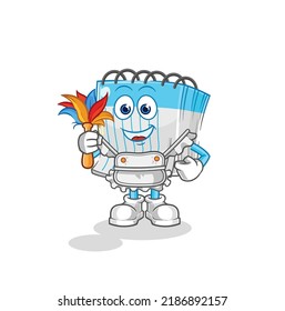 la mascota de la mucama. vector de dibujos animados