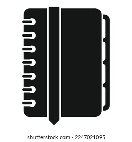 Notebook mark icon simple vector. Bookmark favorite. Template rate