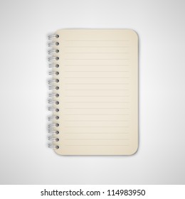 Notebook With Metal Binder Vector