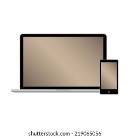 Notebook and mobile phone