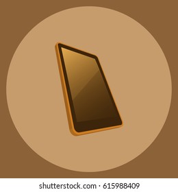 Notebook in Mobile Phone, vector illustration