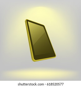 Notebook in Mobile Phone, vector illustration