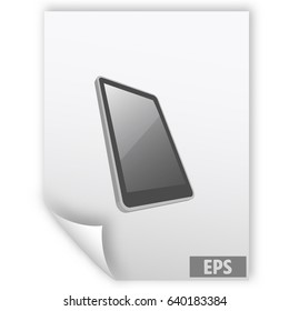 Notebook in Mobile Phone, vector illustration