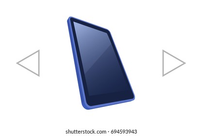 Notebook in Mobile Phone, vector illustration