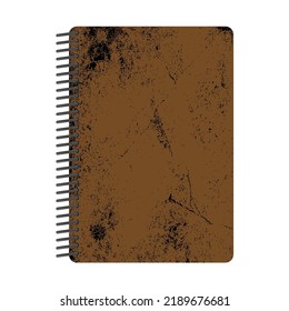 Notebook mockup, Blank mock up with shadow on transparent background. Vector illustration.