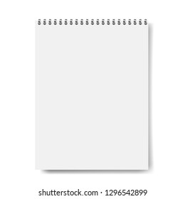Notebook Mockup Isolated With Gradient Mesh, Vector Illustration