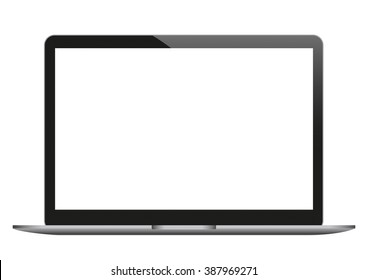 Notebook mockup on the white background. Eps 10 vector file. 