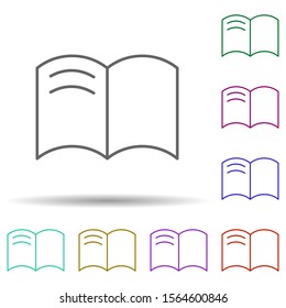Notebook multi color icon. Simple thin line, outline vector of education icons for ui and ux, website or mobile application