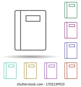 Notebook multi color icon. Simple thin line, outline vector of school icons for ui and ux, website or mobile application
