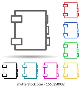 notebook multi color style icon. Simple thin line, outline vector of web icons for ui and ux, website or mobile application