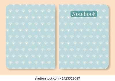 Notebook with mystic future eye pattern. Cover page design aesthetic esoteric artwork