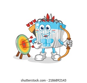 la tribu nativa del cuaderno. vector de mascota de dibujos animados