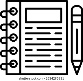Notebook Neu Kreativ Symbol Design Vektor