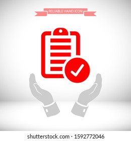 notebook. note sheet. medical form to fill out with a check mark. Form. sheet. confirmed. flat design. the work is done for your use for your purposes and purposes. eps 10 icons vector