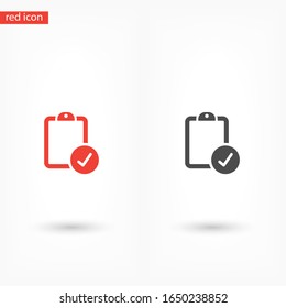 notebook. note sheet. medical form to fill out with a check mark. Form. sheet. confirmed. flat design. the work is done for your use for your purposes and purposes. eps 10 icons vector