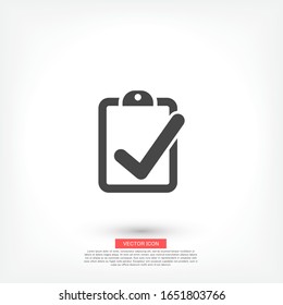  portátil. hoja de notas. formulario médico para rellenar con una marca de verificación. Formulario. hoja. confirmado. diseño plano. el trabajo se realiza para su uso con sus propósitos y propósitos. vectorial de los iconos de los pasos 10