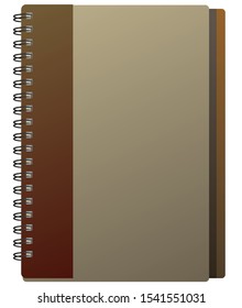 Notebook for notes. Diary. Vector illustration.
