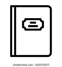 notebook for notes line icon vector. notebook for notes sign. isolated contour symbol black illustration
