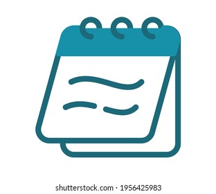 notebook notes notepad single isolated icon with solid line style