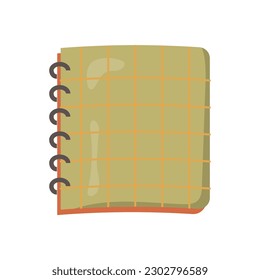 notebook for notes on a spring. Diary, notepad, paper, memo, spring note. School. Vector illustration