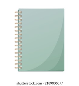 Notebook Rings Drawing Notebook On Rings Notes Green Color Stock Vector (Royalty Free ...