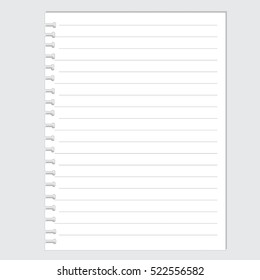 notebook on a white background