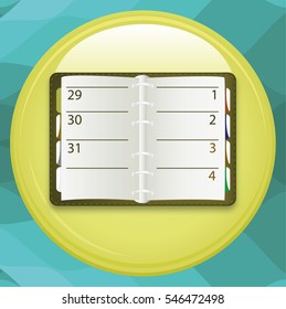 notebook on a white background