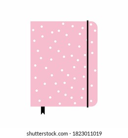 Notebook on a white background. Stationery. Vector illustration